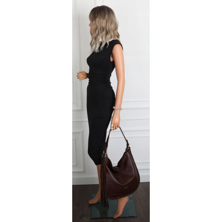 Torebka damska shopper worek elegancka lekka listonoszka JC006 Czekoladowa