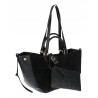 Torebka damska shopper duża zamszowa na ramię elegancka torba R967 Czarna