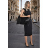 Torebka damska shopper duża zamszowa na ramię elegancka torba R967 Czarna