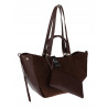 Torebka damska shopper A4 duża zamszowa na ramię elegancka R967 Czekoladowa