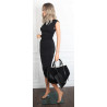 Torebka damska shopper duża zamszowa na ramię elegancka torba R967 Czarna