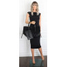 Torebka damska shopper duża zamszowa na ramię elegancka torba R967 Czarna