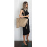 Torebka damska shopper A4 duża pojemna na ramię torba eko skóra 963A Beżowa