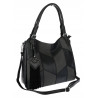 Torebka Damska Listonoszka Worek Shopper Modna Torba na Ramię MC674 Czarna
