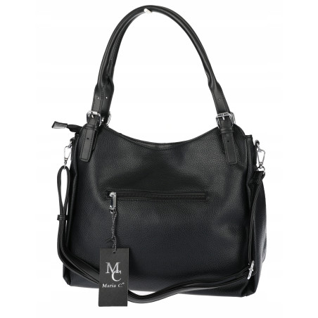 Torebka Damska Listonoszka Worek Shopper Modna Torba na Ramię MC674 Czarna