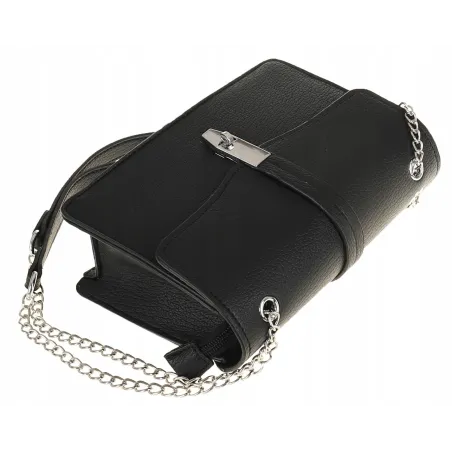 ERICK Style Elegancka Torebka Damska kuferek listonoszka H0768 Black