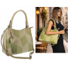 Torebka Damska Listonoszka Worek Shopper Modna Torba na Ramię MC674 Zielona