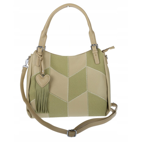 Torebka Damska Listonoszka Worek Shopper Modna Torba na Ramię MC674 Zielona