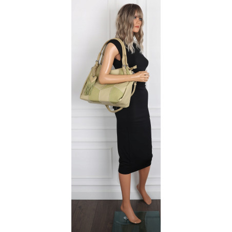 Torebka Damska Listonoszka Worek Shopper Modna Torba na Ramię MC674 Zielona