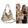 Torebka Damska Shopper worek modna lekka torba pasek na Ramię CH812 Beżowa