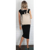 Torebka damska plecak 2w1 shopper duża pojemna na ramię modna CC028 Beżowa