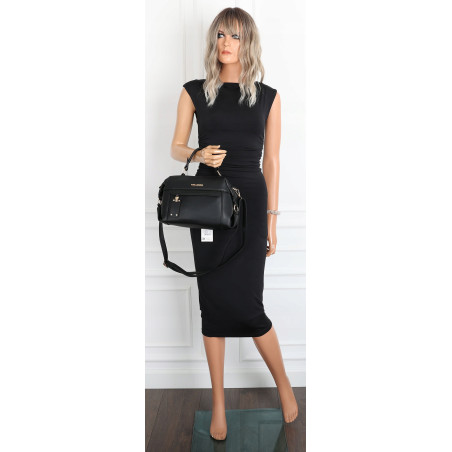 Torebka damska kuferek listonoszka do ręki na ramię elegancka CH173 Czarna