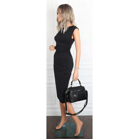 Torebka damska kuferek listonoszka do ręki na ramię elegancka CH173 Czarna