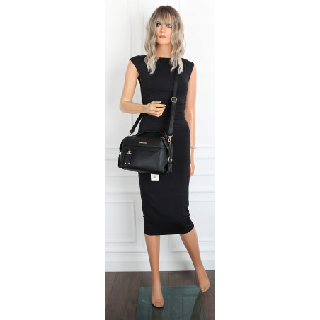 Torebka damska kuferek listonoszka do ręki na ramię elegancka CH173 Czarna