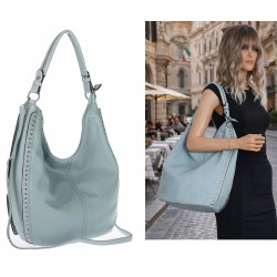 Torebka damska shopper worek listonoszka pojemna na ramię LH2581 Niebieska
