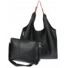 Torebka Damska shopper worek 2w1 listonoszka pojemna Ażurowa D1901 Czarna