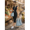 Torebka Damska shopper worek 2w1 listonoszka torba Ażurowa D1901 Niebieska
