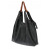 Torebka Damska shopper worek 2w1 listonoszka pojemna Ażurowa D1901 Czarna