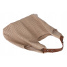 Torebka Damska shopper worek 2w1 listonoszka pojemna Ażurowa D1901 Beżowa