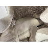 Torebka Damska shopper worek 2w1 listonoszka torba Ażurowa D1901 Niebieska