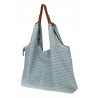 Torebka Damska shopper worek 2w1 listonoszka torba Ażurowa D1901 Niebieska