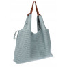 Torebka Damska shopper worek 2w1 listonoszka torba Ażurowa D1901 Niebieska
