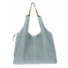 Torebka Damska shopper worek 2w1 listonoszka torba Ażurowa D1901 Niebieska