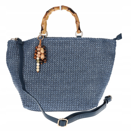 Torebka Damska Worek Shopper Torba pajemna listonoszka N2912 Niebieska