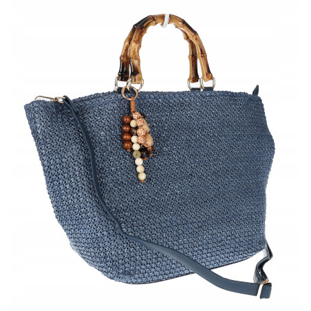 Torebka Damska Worek Shopper Torba pajemna listonoszka N2912 Niebieska