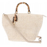 Torebka Damska Worek Shopper Torba duża pajemna listonoszka N2912 Beżowa