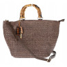 Torebka Damska Worek Shopper Torba pajemna listonoszka N2912 Czekoladowa