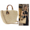 Torebka Damska Worek Shopper Torba duża pajemna listonoszka N2912 Beżowa