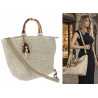 Torebka Damska Worek Shopper Torba duża pajemna listonoszka N2912 Beżowa