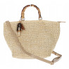 Torebka Damska Worek Shopper Torba duża pajemna listonoszka N2912 Beżowa