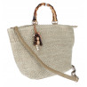 Torebka Damska Worek Shopper Torba duża pajemna listonoszka N2912 Beżowa