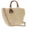 Torebka Damska Worek Shopper Torba duża pajemna listonoszka N2912 Beżowa