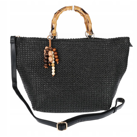 Torebka Damska Worek Shopper Torba duża pajemna listonoszka N2912 Czarna