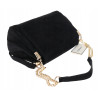 Torebka damska zamszowa pikowana shopper modna listonoszka 601276 Czarna