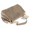 Torebka damska zamszowa pikowana shopper modna listonoszka 601276 Beżowa