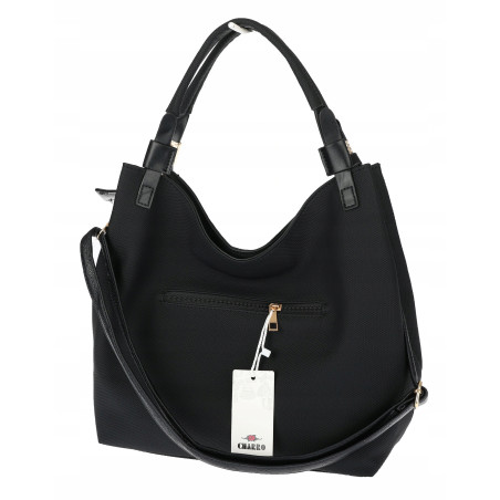 Torebka Damska Worek Listonoszka Duża Torba Shopper na Ramię CH228 Czarna