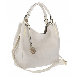Torebka Damska Worek Listonoszka Duża Torba Shopper na Ramię CH228 Beżowa