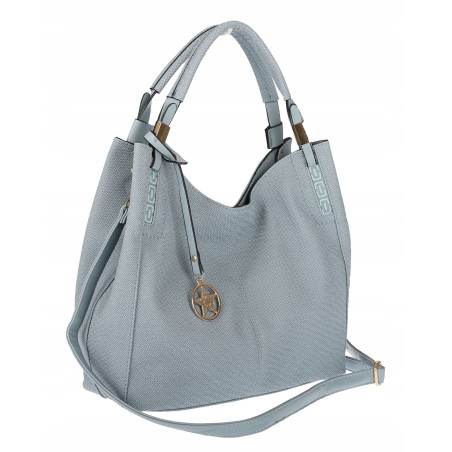 Torebka Damska Worek Modna Duża Torba Shopper na Ramię CH228 Niebieska