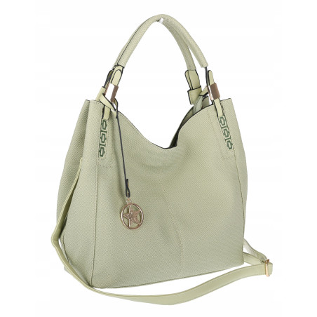 Torebka Damska Worek Listonoszka Duża Torba Shopper na Ramię CH228 Zielona