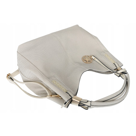 Torebka Damska Worek Listonoszka Duża Torba Shopper na Ramię CH228 Beżowa