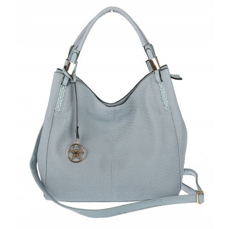 Torebka Damska Worek Modna Duża Torba Shopper na Ramię CH228 Niebieska