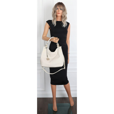 Torebka Damska Worek Listonoszka Duża Torba Shopper na Ramię CH228 Beżowa