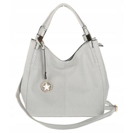 Torebka Damska Worek Listonoszka Duża Torba Shopper na Ramię CH228 Szara