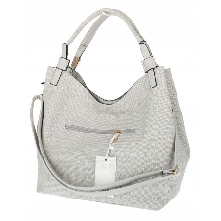 Torebka Damska Worek Listonoszka Duża Torba Shopper na Ramię CH228 Szara