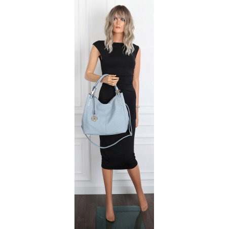Torebka Damska Worek Modna Duża Torba Shopper na Ramię CH228 Niebieska