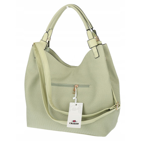 Torebka Damska Worek Listonoszka Duża Torba Shopper na Ramię CH228 Zielona
